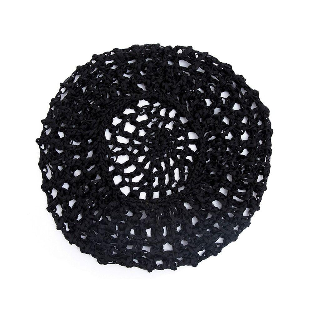 Soft Rayon Knit Mesh Crochet Hair Net Fine/Loose Mesh Work Bun Snood for Light Attendant Nurses
