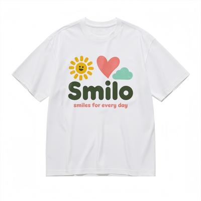 Herren Klassisches T-Shirt Glückssymbole und Lächeln für jeden Tag Print-T-Shirt