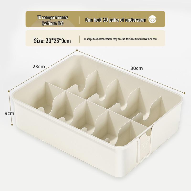 3-in-1 Dustproof Plastic Drawer Organizer for Socks and Underwear