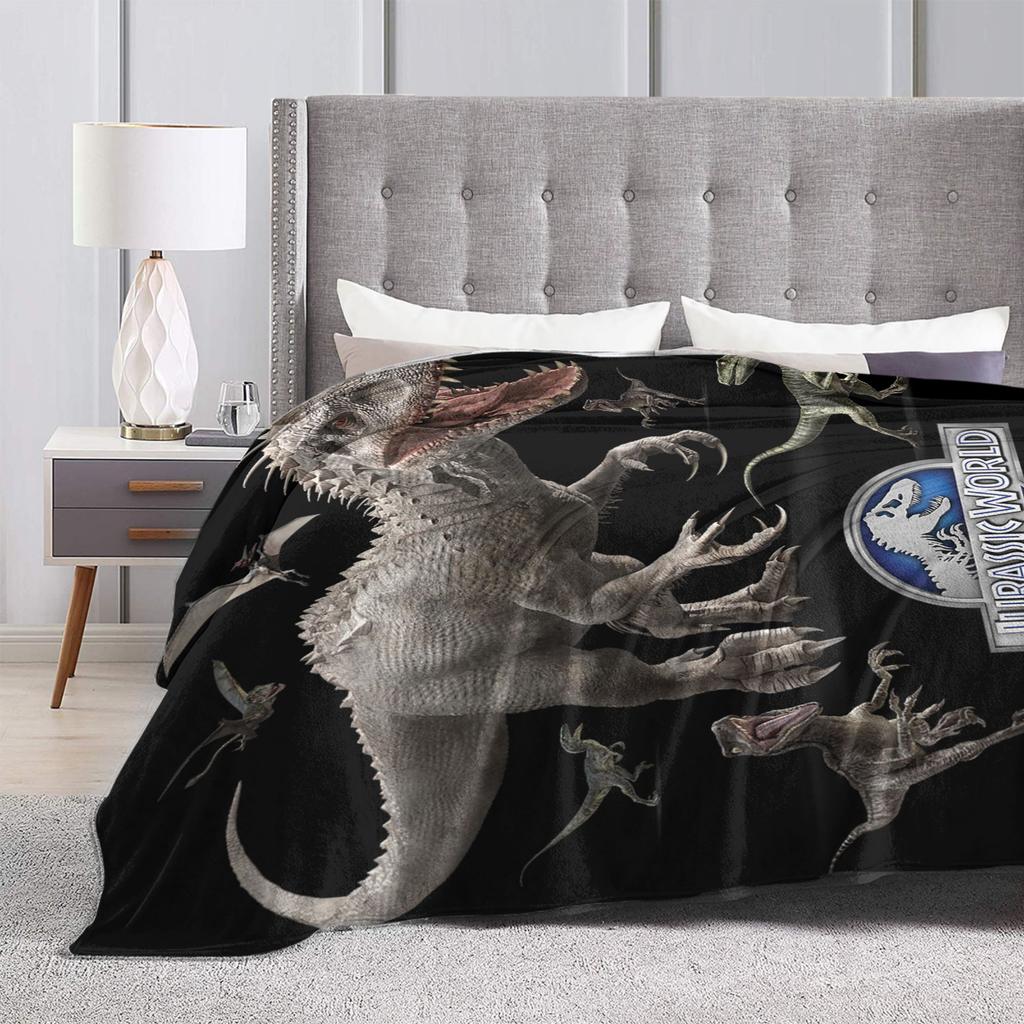 Jurassic World Indominus Rex Raptor Run Soft Blankets Decorative Plush Throw Blanket Chair Flannel Bedspread Sofa Bed Cover