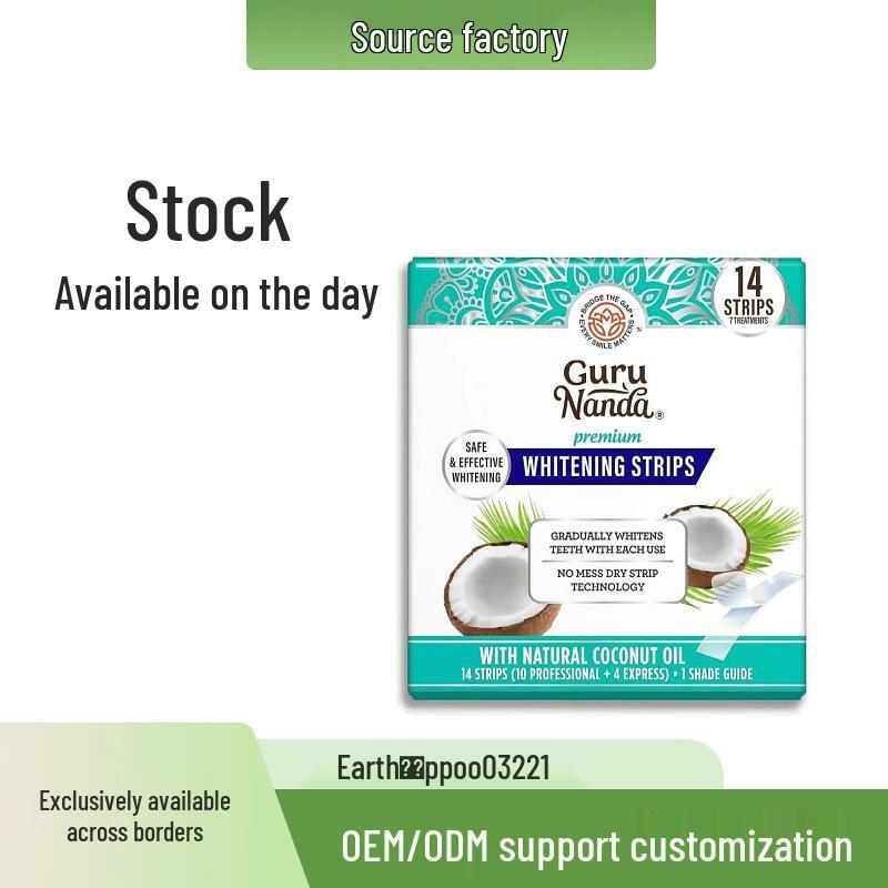 Mint Coconut Oil Teeth Whitening Strips – Remove Yellow Stains for a Bright, Clean Smile