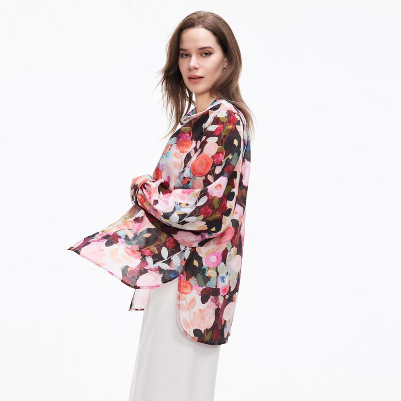 TATO Flower Realm Watercolor Print Long Sleeve Shirt
