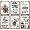 Putuo Decor Coffee Vintage Tin Metal Sign Decorative Plaque Retro Plate Cafe Kitchen Man Cave Coffee Bar Club Wall Decoration