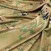 Chinese Style 100x150cm Panda Bamboo Leaves Jacquard Fabric for DIY Cheongsam Dress Shirt Apparel Material