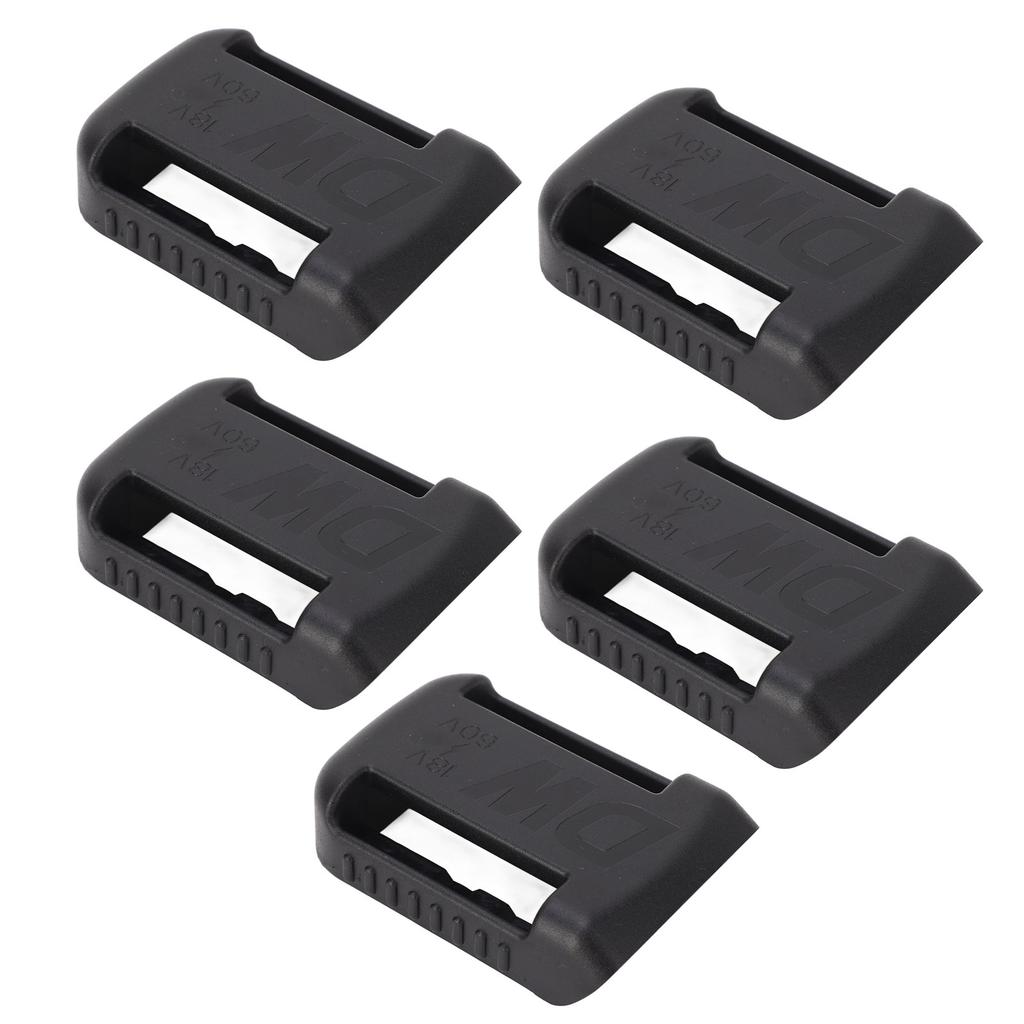 5 Sets Battery Dock Holder with Screws Battery Hanger Mounts for DCB200 DCB201 DCB203 DCB204 DCB206 Black