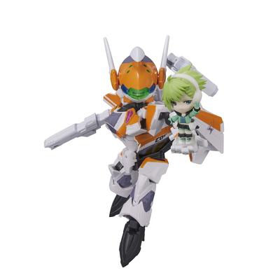TINY SESSION Macross Delta Siegfried Mustang with Reina Prowler 100mm Painted Movable Figure VF-31E (Chuck Machine) Approx. PVC&ABS