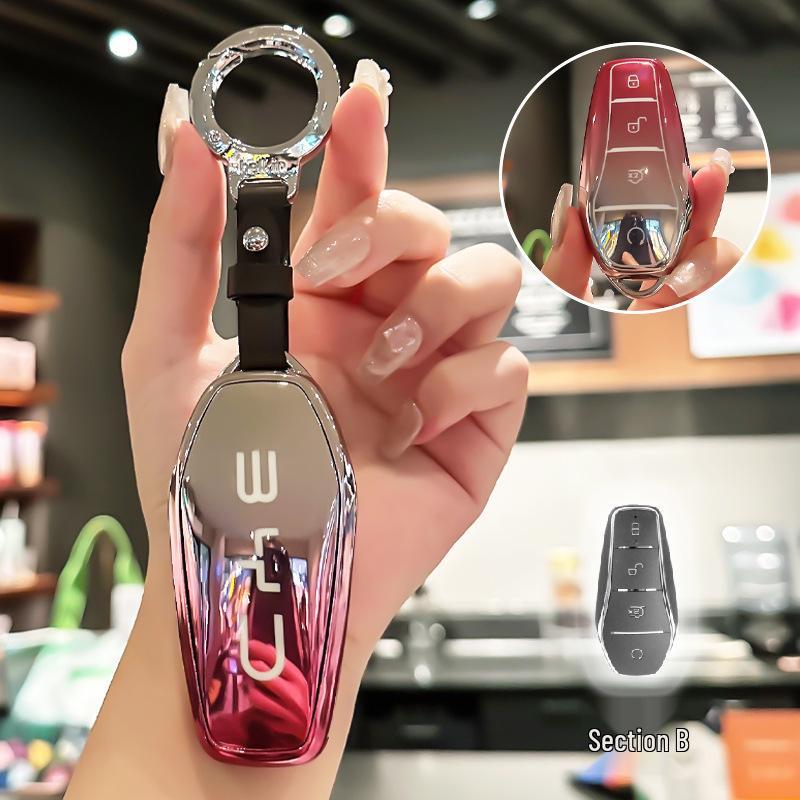 BYD Key Case for Han, Dolphin, Seagull, Mini, Yuan, Tang, Song Pro, and Qin Plus.