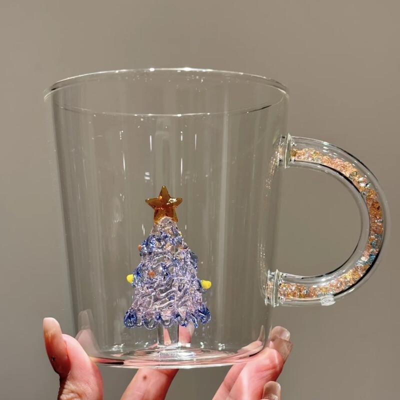 Shangqi Diamond Handle Borosilicate Glass Water Cup