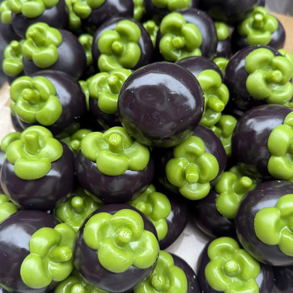 Soft Handmade Crispy Mangosteen Stress Ball Fidget Toy Crunchy Squeeze Ball Round Blocks Filled ASMR Anti Stress Toys for Adults