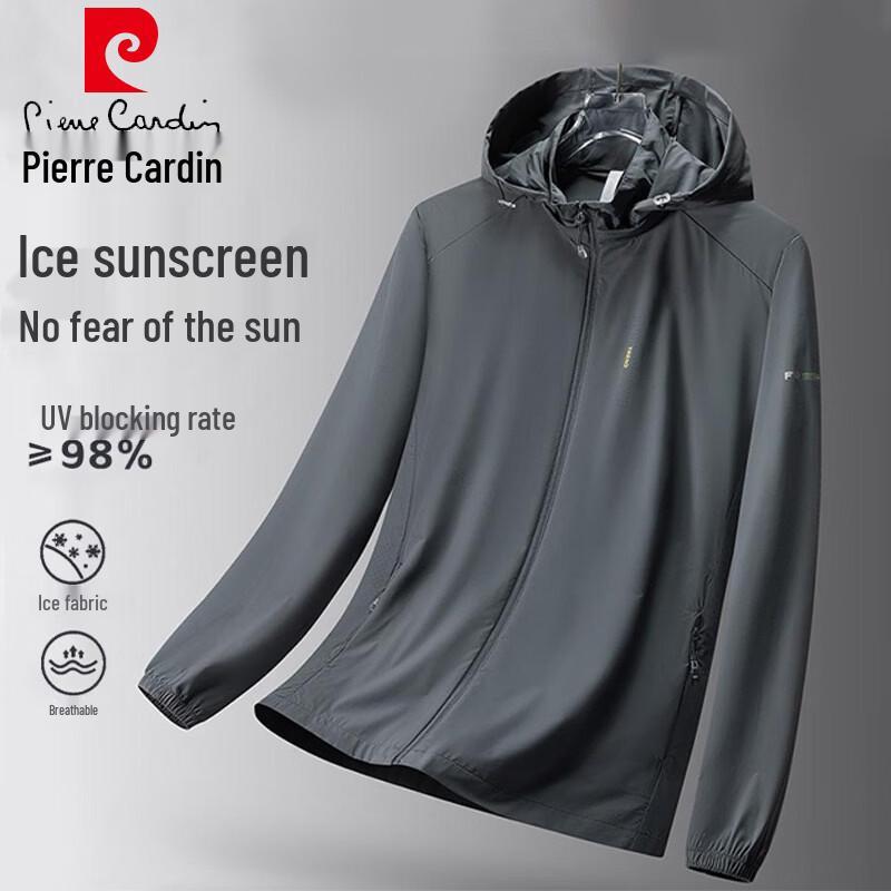 

Pierre Cardin Men s Hooded Ice Silk Sun Protection Jacket 3XL