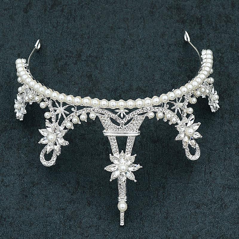 Свадебный головной убор железная башня корона украшение свадебное платье аксессуары — фото 3