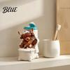 Unique Home Decor Highland Cow Bathroom Figurine Resin Scottish Calf Bathing Statue Funny Cute Accessories Farmhouse Animal Ornament for Office