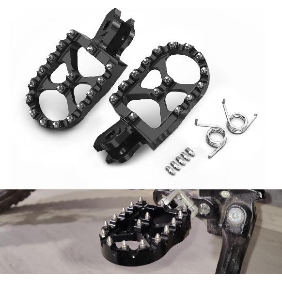 

NICECNC Dirt Bike Billet Wide Foot Pegs Compatible with Suzuki RMZ250 2010-2018 RMZ450 2008-2018 RMX450Z 2010-2017,Aluminum CNC-machined чёрный
