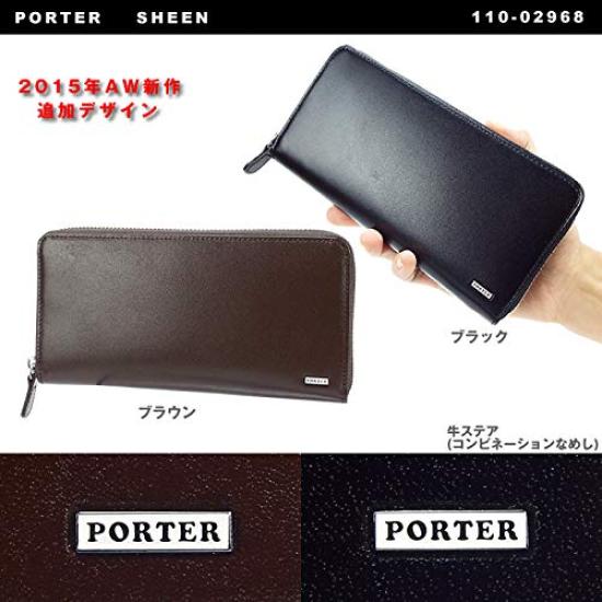 [Porter] Sheen Long Wallet 110-02968 Black