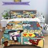 3pcs Western Adventure Tom & Jerry Quilt Cover Set (1 Quilt Cover + 2 Pillowcases Without Pillow Core), High-Definition Printing for Home and Dormitor