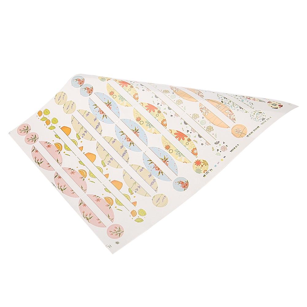 4 Sheets Empty Essential Oil Bottle Sticker Oval Shaped and Round Stickers Perfume Bottle Label