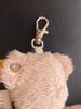 [USED] Old Steiff Teddy Bear Plush Keychain Beige with Paper Tag