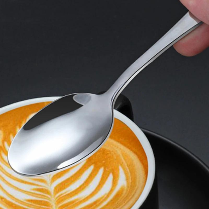 1 buc Linguriță Espresso 4 Inch Linguriță Mini pentru Cafea Linguriță Mică Bistro pentru Desert Ceai Aperitiv din Oțel Inoxidabil