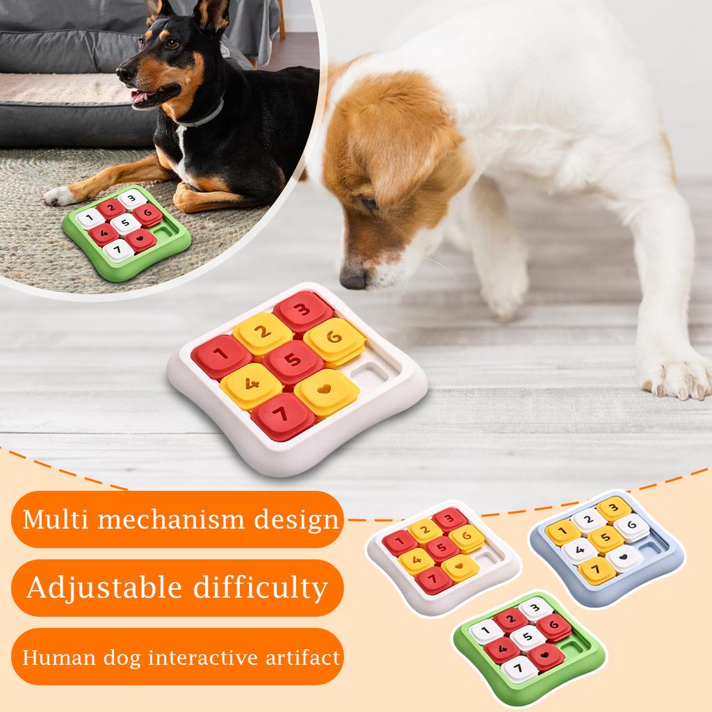 Dog Puzzle Toy, Interactive Dispensing Slow Feeder, Non- 9- Puzzle Feeder For Dogs & Cats, IQ Training & Mental Stimulation, -Resistan