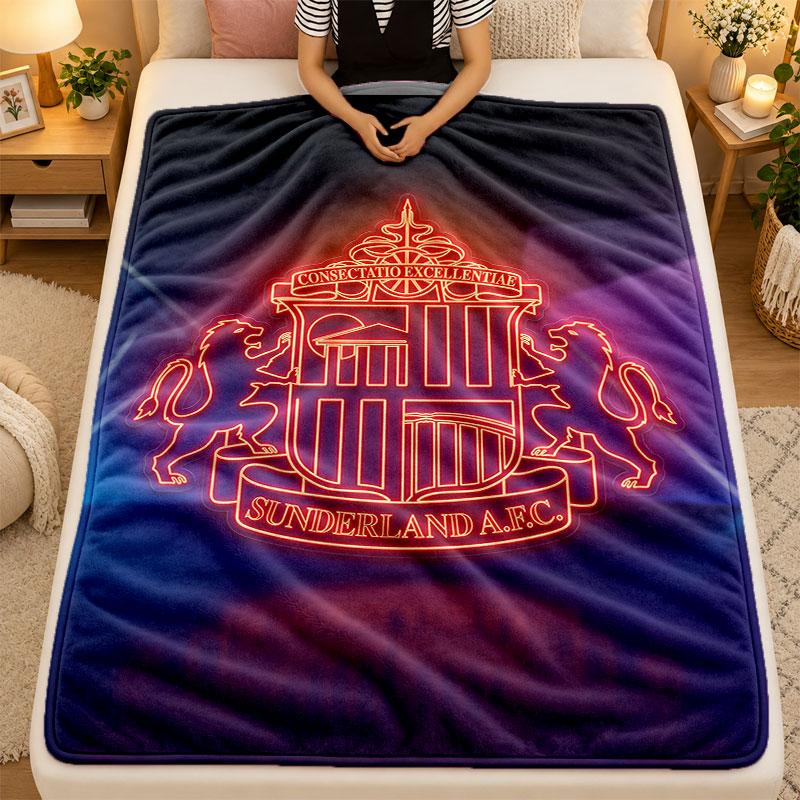 Flannel BlanketSunderland Football Warm Soft Throw Blanket for Indoor Sofa Bed Living Room Use