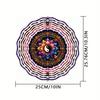 25.4cm 2D Yin Yang Flower Wind Spinner 360° Rotating Hook Laser-Cut Metal Mandala Decor Indoor Outdoor Gift
