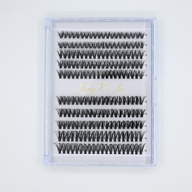 European and American 30P Hot Melt Fluffy Segmented False Eyelashes