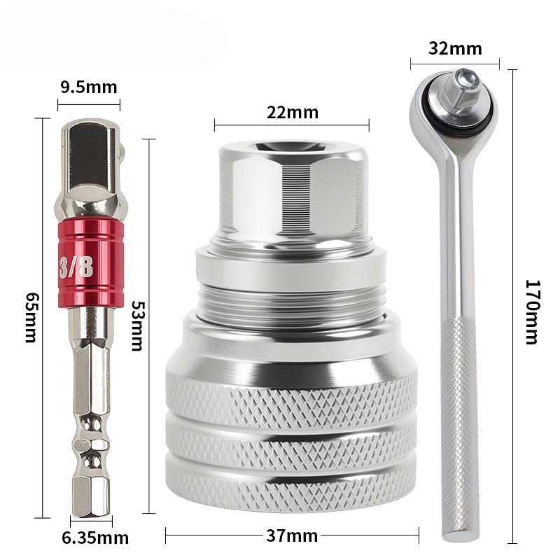 Adjustable Socket Wrench Set Multi-Function 3/8" Drive 10-19 Mm Adjustable Hex Universal Socket