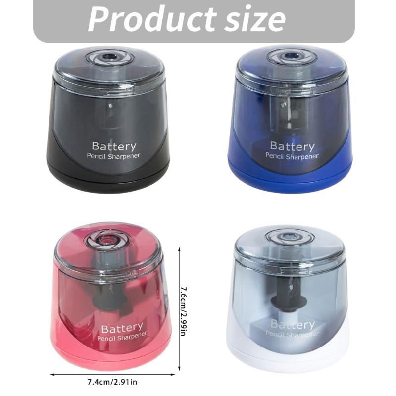 Electric Pencil Sharpener Battery Operated Pencil Sharpener with Clear Sharvings Container For Artist Student Children