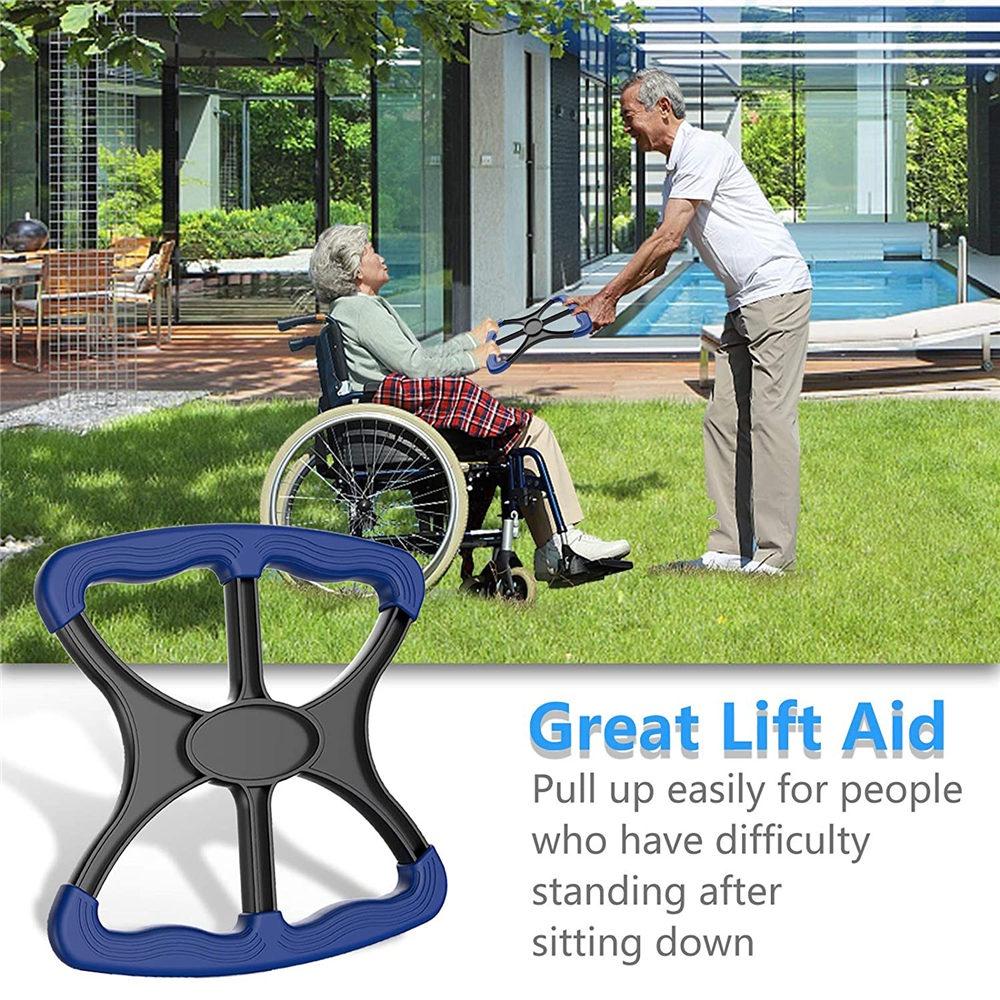 Standing Aid-Handicap Bar with No-Slip Grip Handles, Portable Lift Aid To Transfer Elderly, Senior, Bariatric, Patient Disabled Assists Caregiver