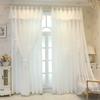 Modern Minimalist Double Layer Thickened Blackout Curtains with Butterfly Knot Decoration for Bedroom and Living Room
