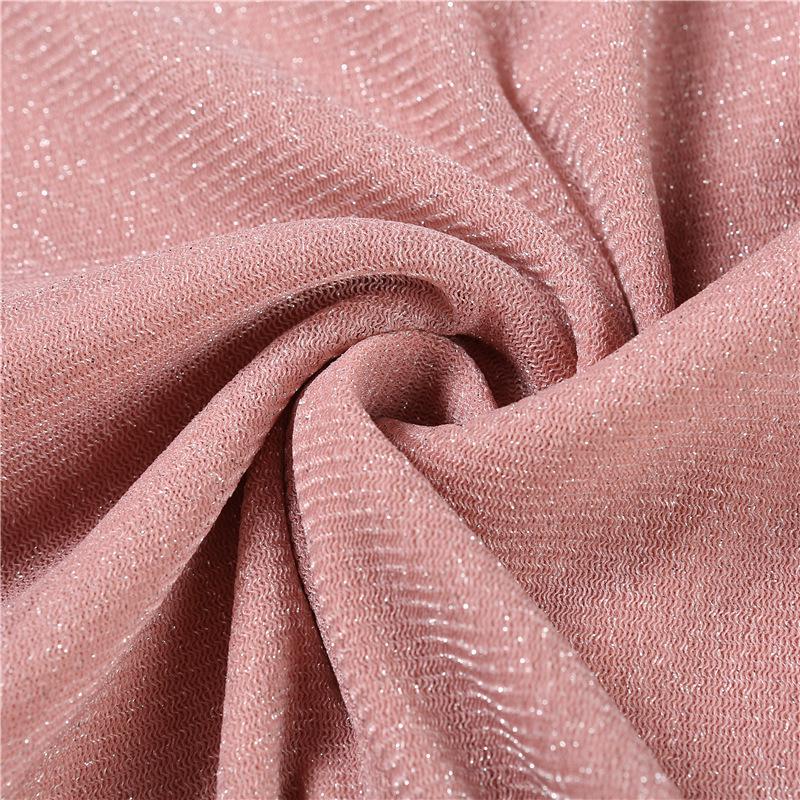 2024 Damen High-Neck Patchwork Mesh Top mit Gold- & Silberfäden - Vielseitige Langarm See-Through Basisschicht