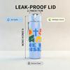 1PC Cross He Is Risen Art 750ml Color Plastic Sports Water Bottle Leakproof Flip Straw Lid Suitable for Sports Office Home Use