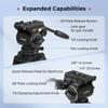 SmallRig AD14 Carbon Fiber Video Max Fluid Head with To Tilt Compact Travel Folded Product 5441 Heavy-Duty Tripod, 185cm, 22.5lbs (10kg) Load, +85°