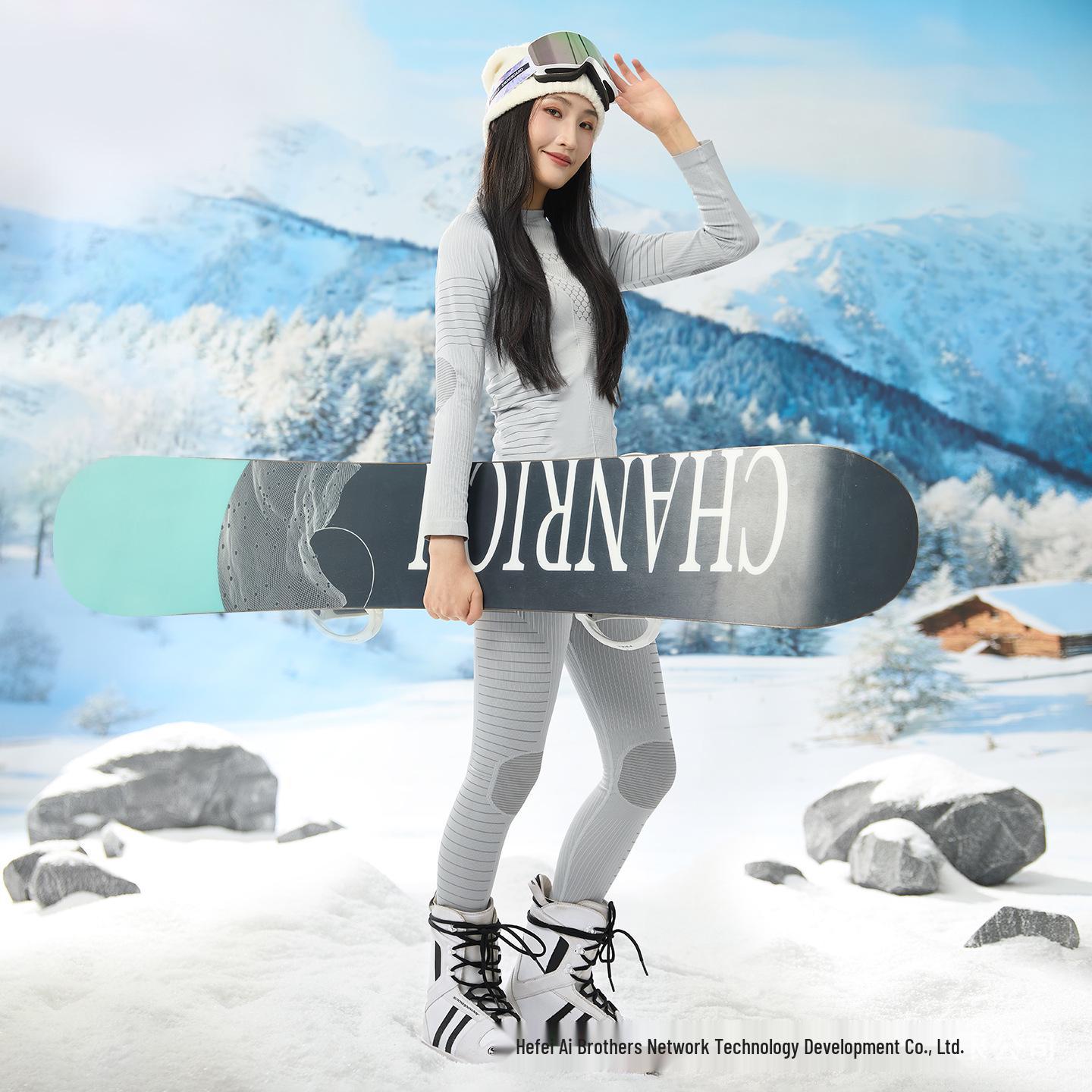 Quick-Dry Compression Ski Base Layer Set - Warm Fitness Gear for Men & Women M