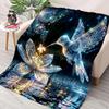 1PC Beautiful Hummingbird Printed Blanket Extra Large, Super Soft Warm Blankets for Couch, Sofa, Bed, Cozy, Fuzzy Lightweight