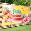 Brazilian June Festival 2D Backdrop, "Festa Junina" Floral Photo Background