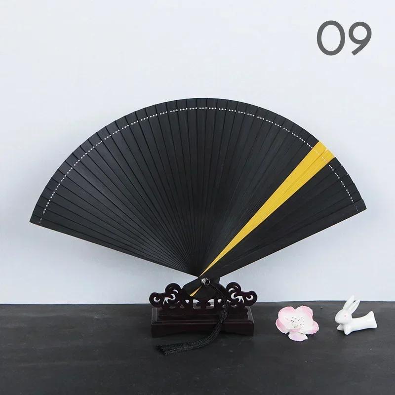Chinese Style Classical Fan Carved Full Bamboo Folding Hand Fan Home Decor Dance Hand Fan Fashion Show Props Crafts Gift