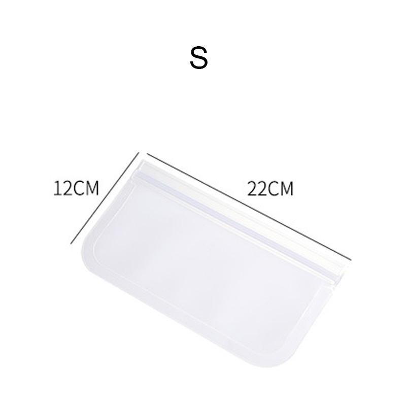 5pcs Food Storage Bag, Washable Reusable Stand-up Zipper Bag, Fruit and Vegetable Sealing Bag, Kithchen Food Fresh Bag Suitable for Lunch