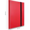 MUDOR 360 Pocket Trading Card Side Loading PP Card Binder Pocket Size Compatible with Pokemon Cards Album, Pocket, (Red)