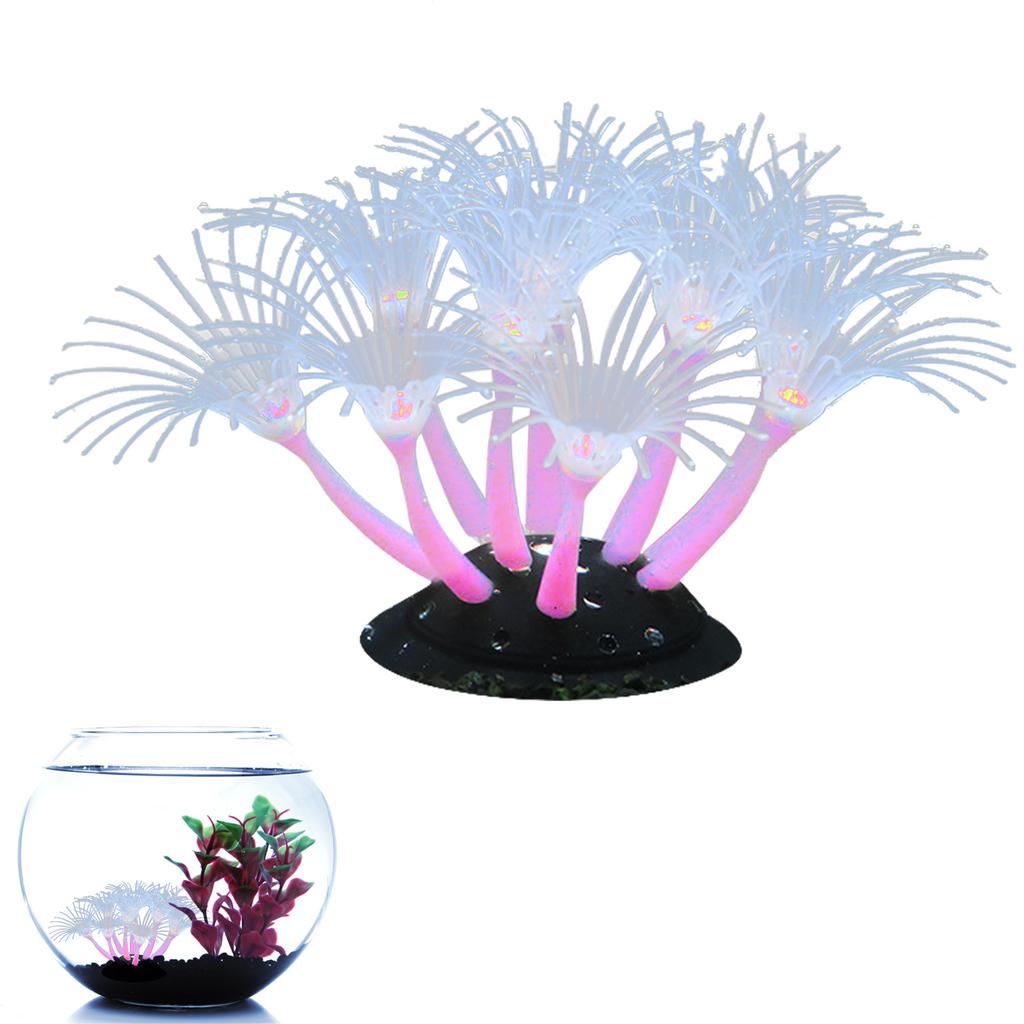 Silicone Glowing Coral Ornament Fish Tank Aquarium Artificial Plants Underwater Pets Supplies Aquatic Landscape Decorations