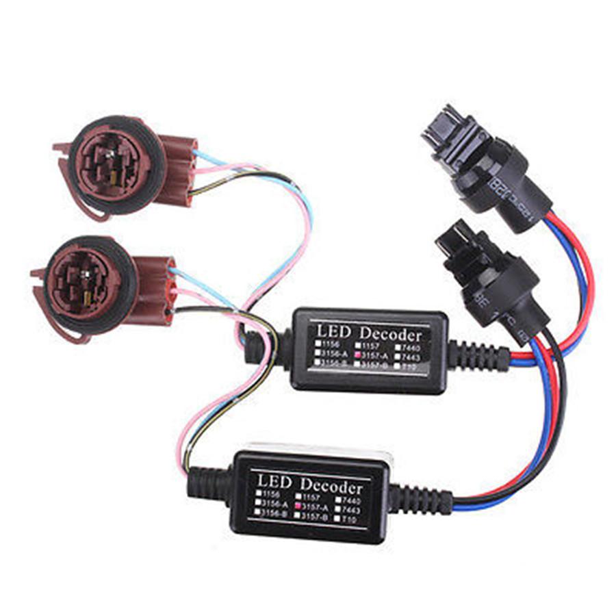 2pcs 12v 3157 Led Decoder Adapter Anti Hyper Blink Flash Cancel Error Lamp