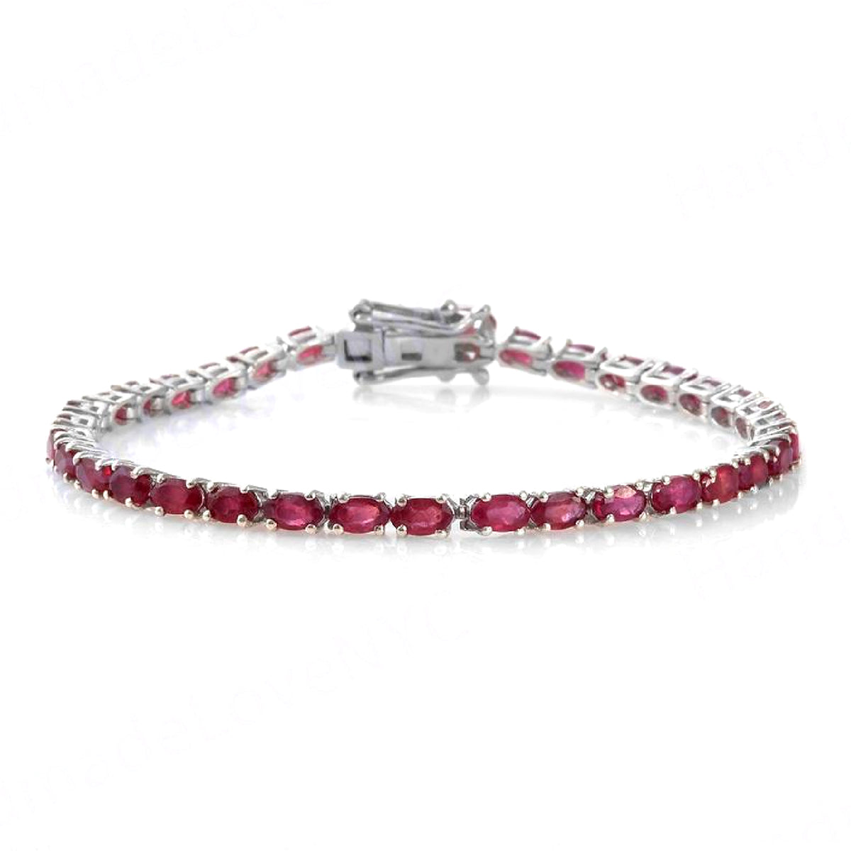 

Ruby Tennis Bracelet -925 Sterling Silver