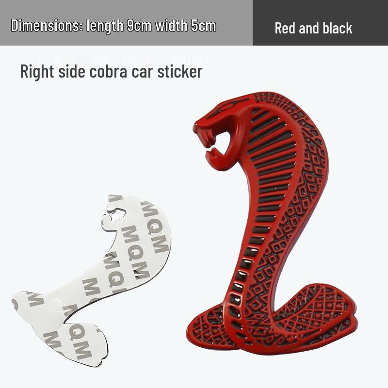 Cobra Snake Metal Grille Emblem for Ford Mustang
