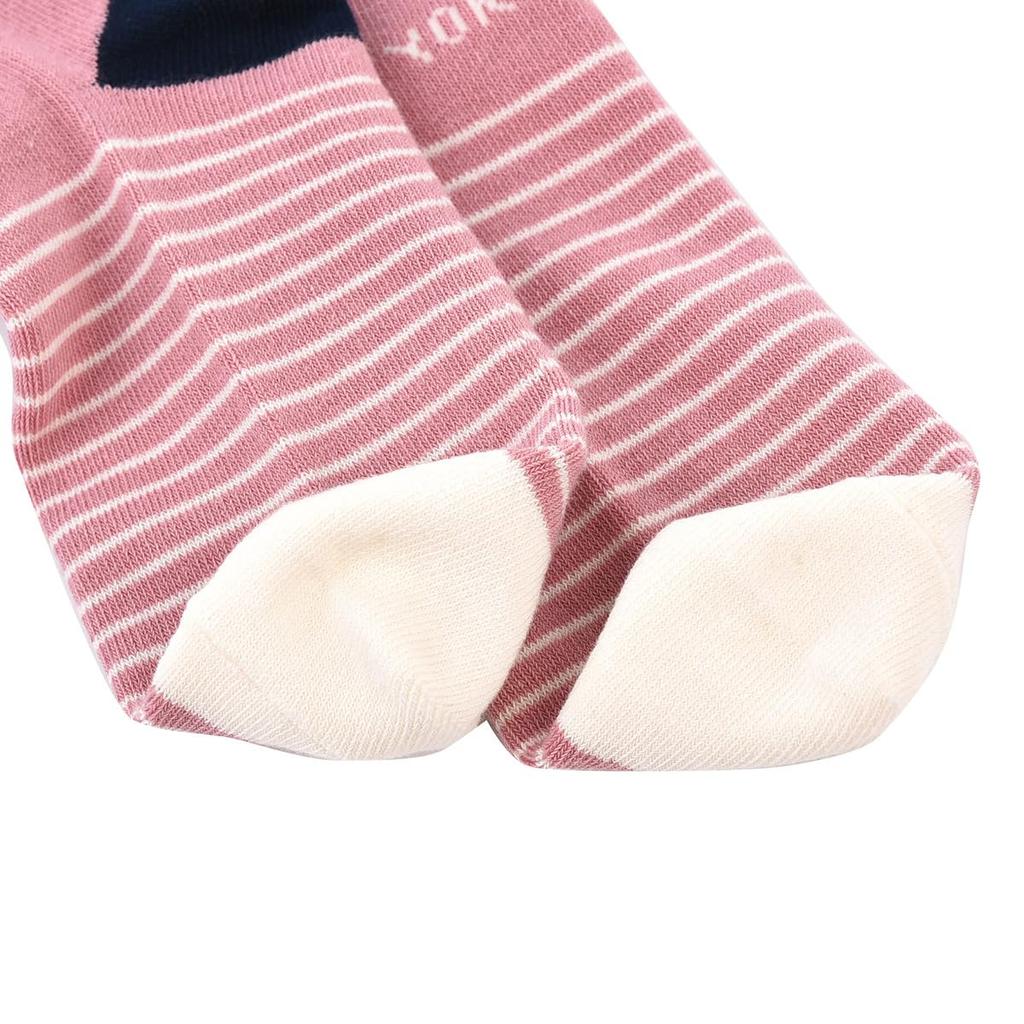 Stylish and Cute Jacquard Socks with a Striped Lobster Crew Character Nursery Teacher Women's Pattern, Socks, Design, Socks, 23-6720 (#1/PK Pink)