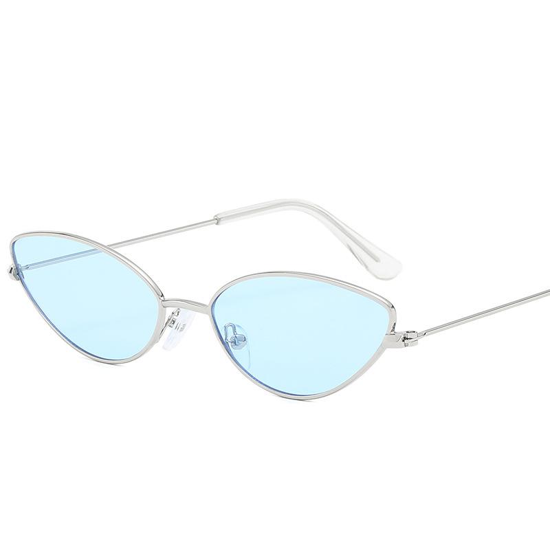 European and American metal small frame cat eye sunglasses ins trendy marine sunglasses, street glasses