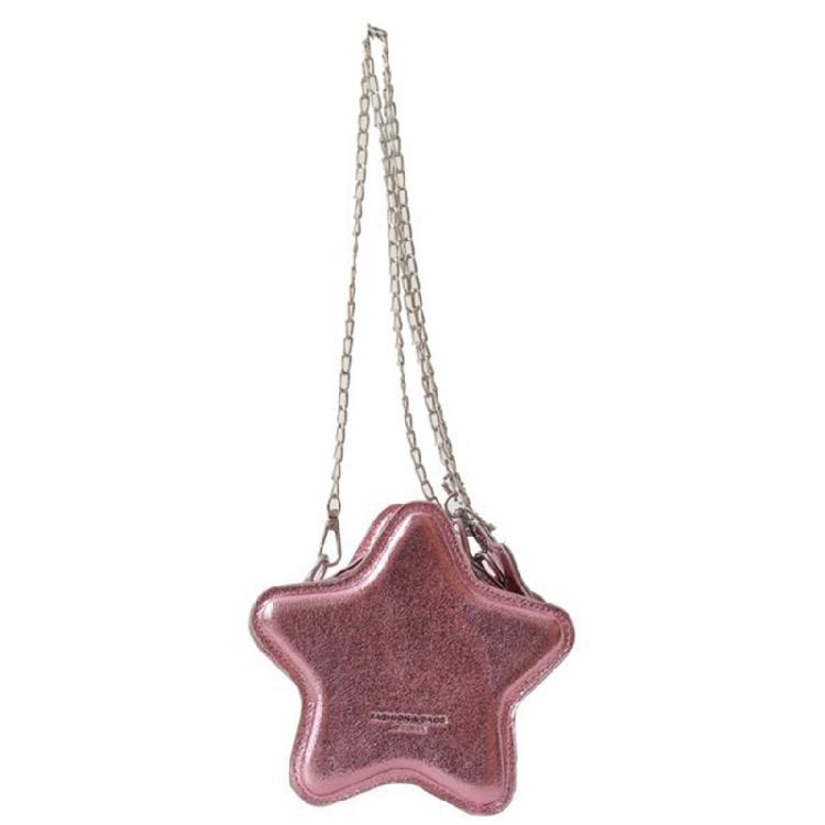 Женская наплечная сумка через плечо Металлическая ПУ кожа Звезда Маленький кошелек на молнии