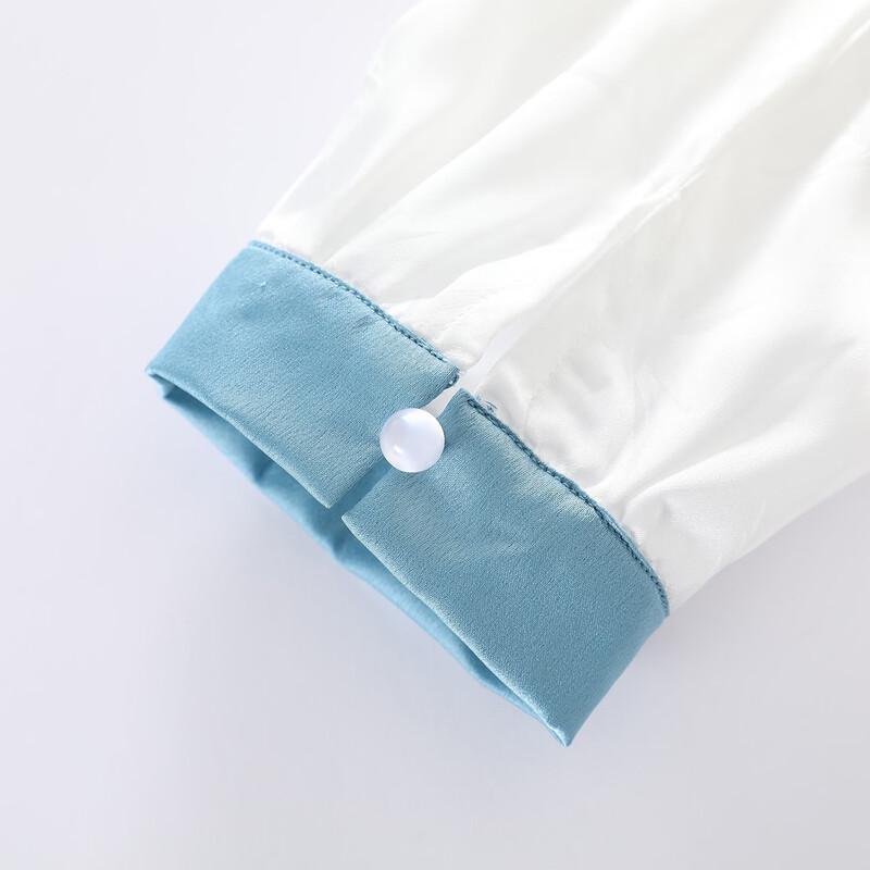 Mädchen-T-Shirt mit Tintenmuster und Stehkragen & Faltenrock-Set