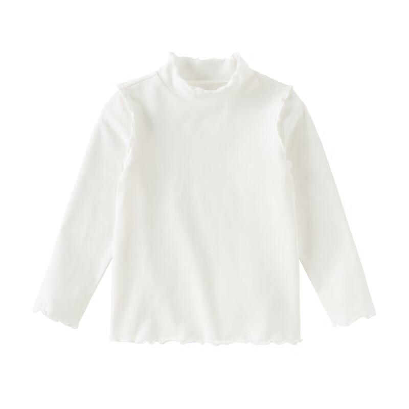 DAVE & BELLA Girls' Anti-Bacterial Half-High Collar Long-Sleeve T-Shirt
