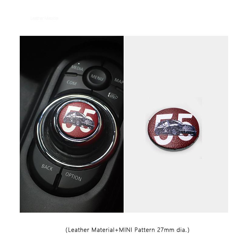 Car Central Control Multimedia Button Cover Trim Knob Sticker For MINI Cooper F55 F56 F57 Countryman Clubman Styling Accessories s3