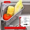 Vegetable Washing Basin Drain Basket & Filter Net for Kitchen Sinks